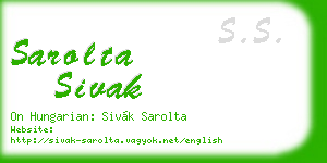 sarolta sivak business card