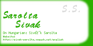 sarolta sivak business card